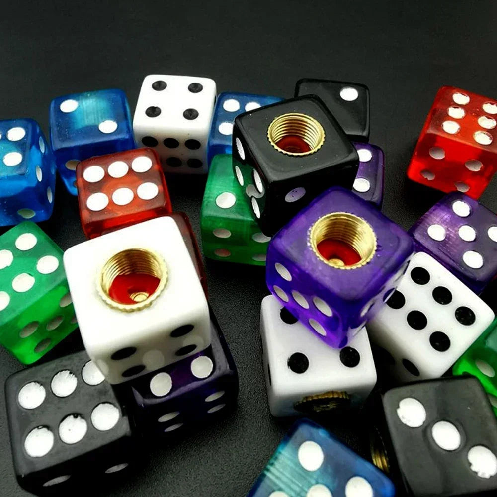 570 Mods Dice Tire Caps | 4Pcs/Set Air Valve