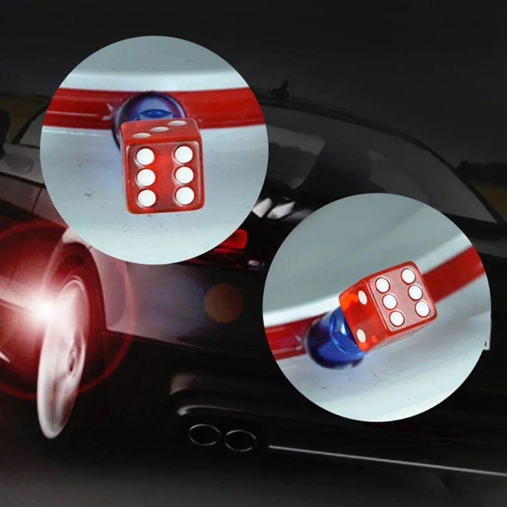 570 Mods Dice Tire Caps | 4Pcs/Set Air Valve