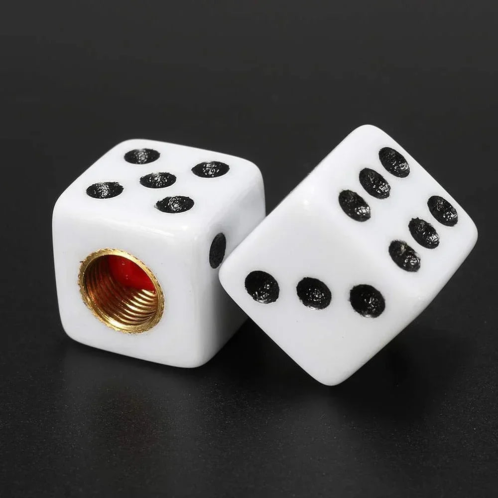 570 Mods Dice Tire Caps | 4Pcs/Set Air Valve