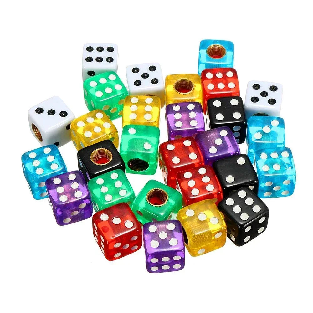 570 Mods Dice Tire Caps | 4Pcs/Set Air Valve