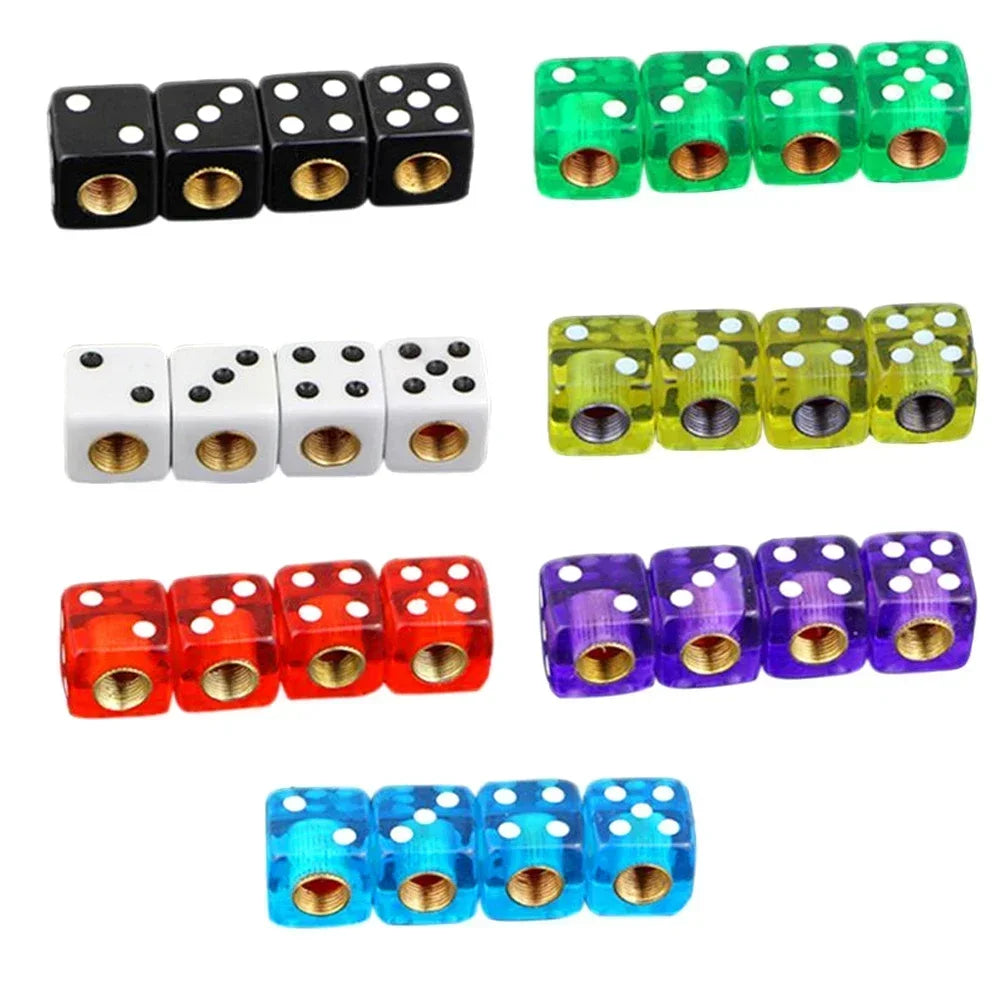 570 Mods Dice Tire Caps | 4Pcs/Set Air Valve
