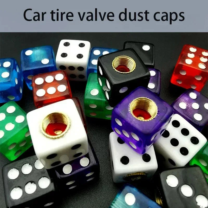 570 Mods Dice Tire Caps | 4Pcs/Set Air Valve
